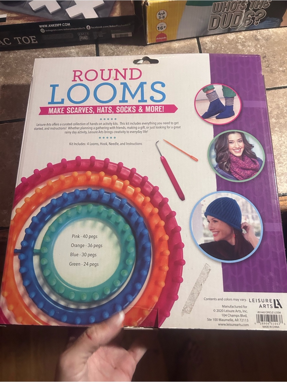 Round Looms Kit – Pink, Orange, Blue, Green